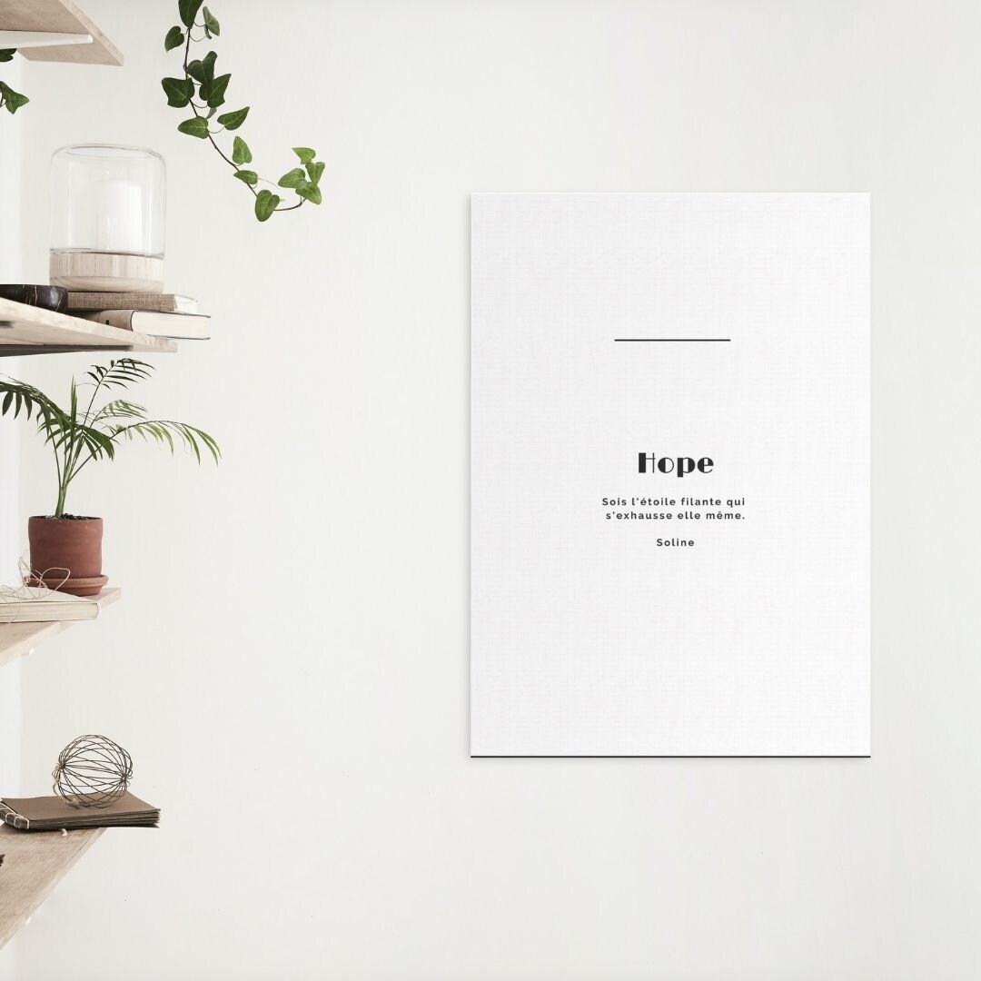 Poème Motivant Format A4 ou A5, Hope