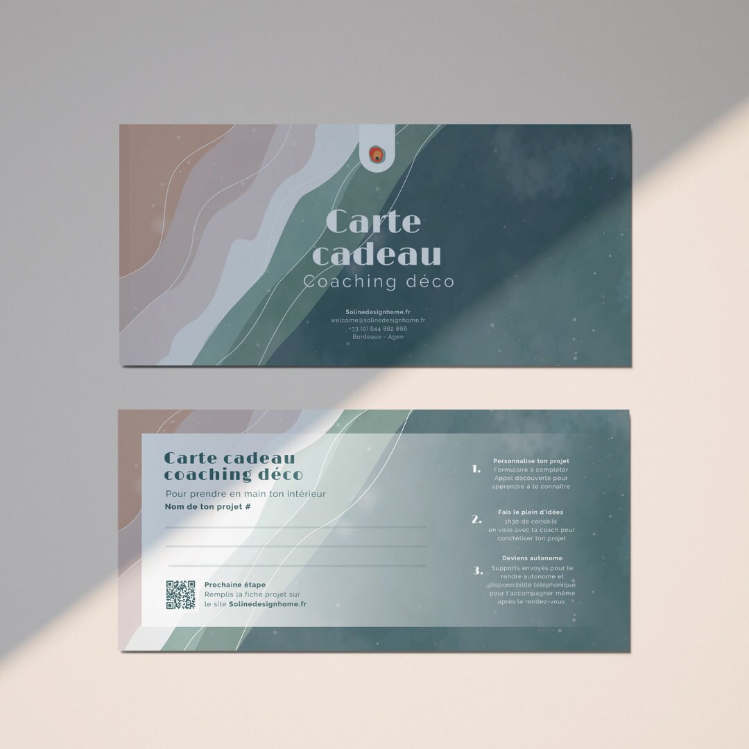 Carte Cadeau Coaching Déco 1H30