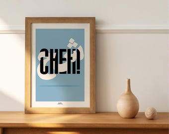 Cheh poster, minimalist kitchen poster, Home decor, Wall Art Algeria