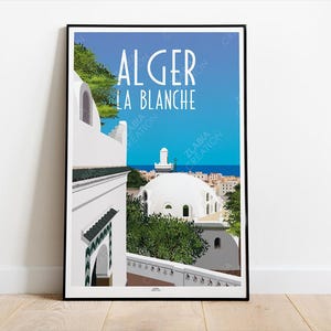 Algiers poster, minimalist poster, home decor, wall art poster Algeria image 4