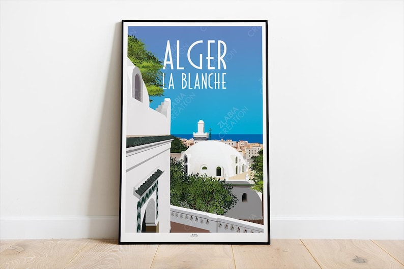 Algiers poster, minimalist poster, home decor, wall art poster Algeria image 4