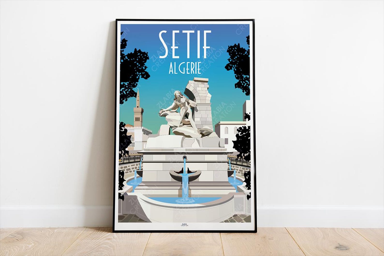 Algeria Poster, Setif Poster, Home Decor, Wall Art Algeria Ain El ...