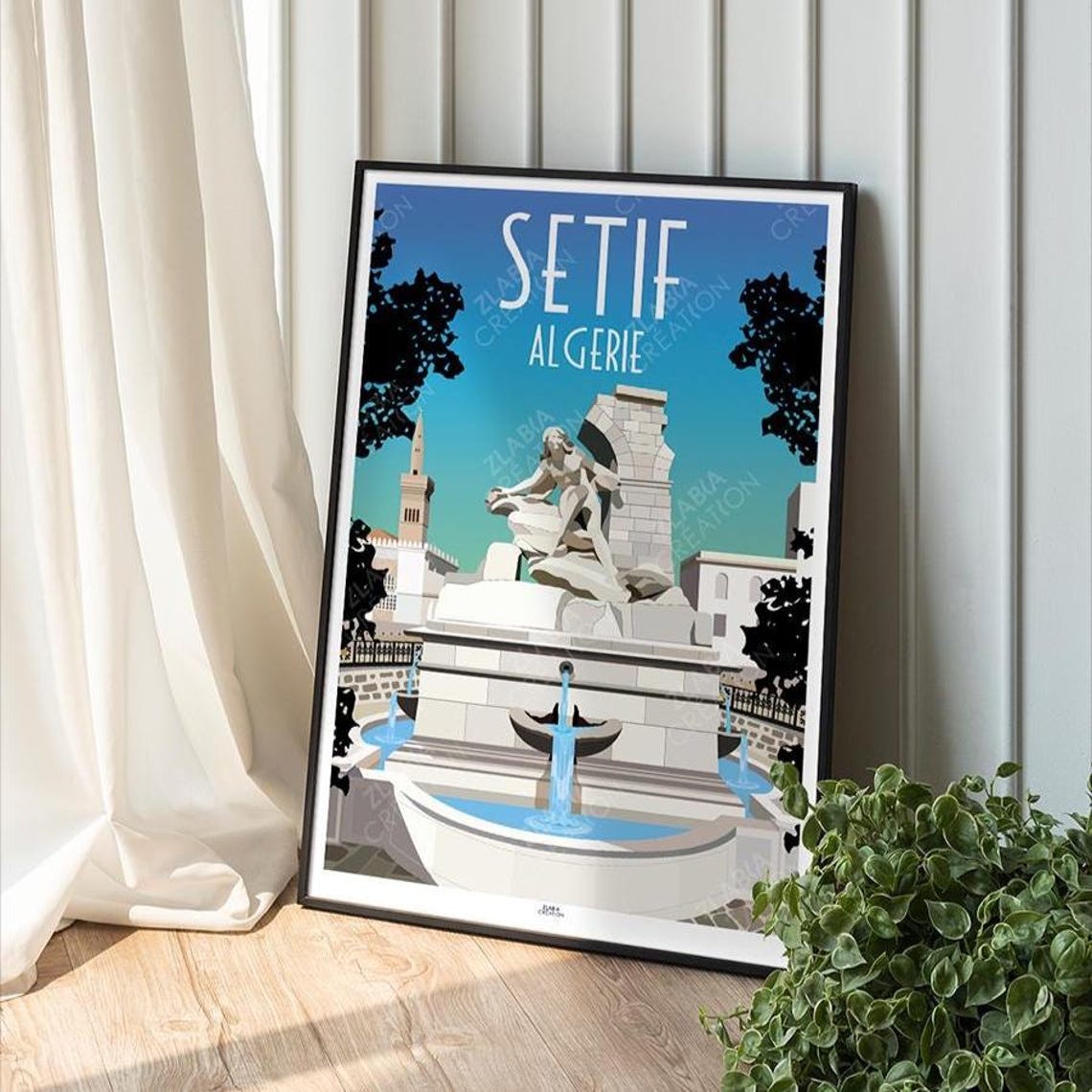 Algeria Poster, Setif Poster, Home Decor, Wall Art Algeria Ain El ...