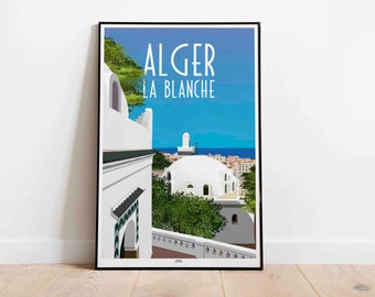 Affiche Algérie, Affiche Alger, Home decor, Wall Art Algerie