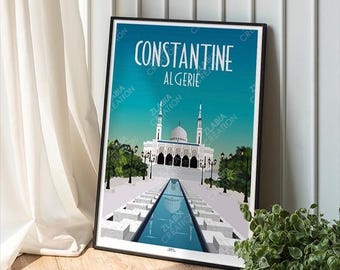 Algeria poster // Constantine // Home decor