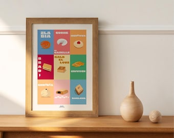 Cake poster, minimalist poster, Home decor, Wall Art poster, Algeria
