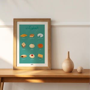 Algeria Cakes Poster, Minimalist Kitchen Poster, Home Decor, Algeria Wall Art, Travel City Print