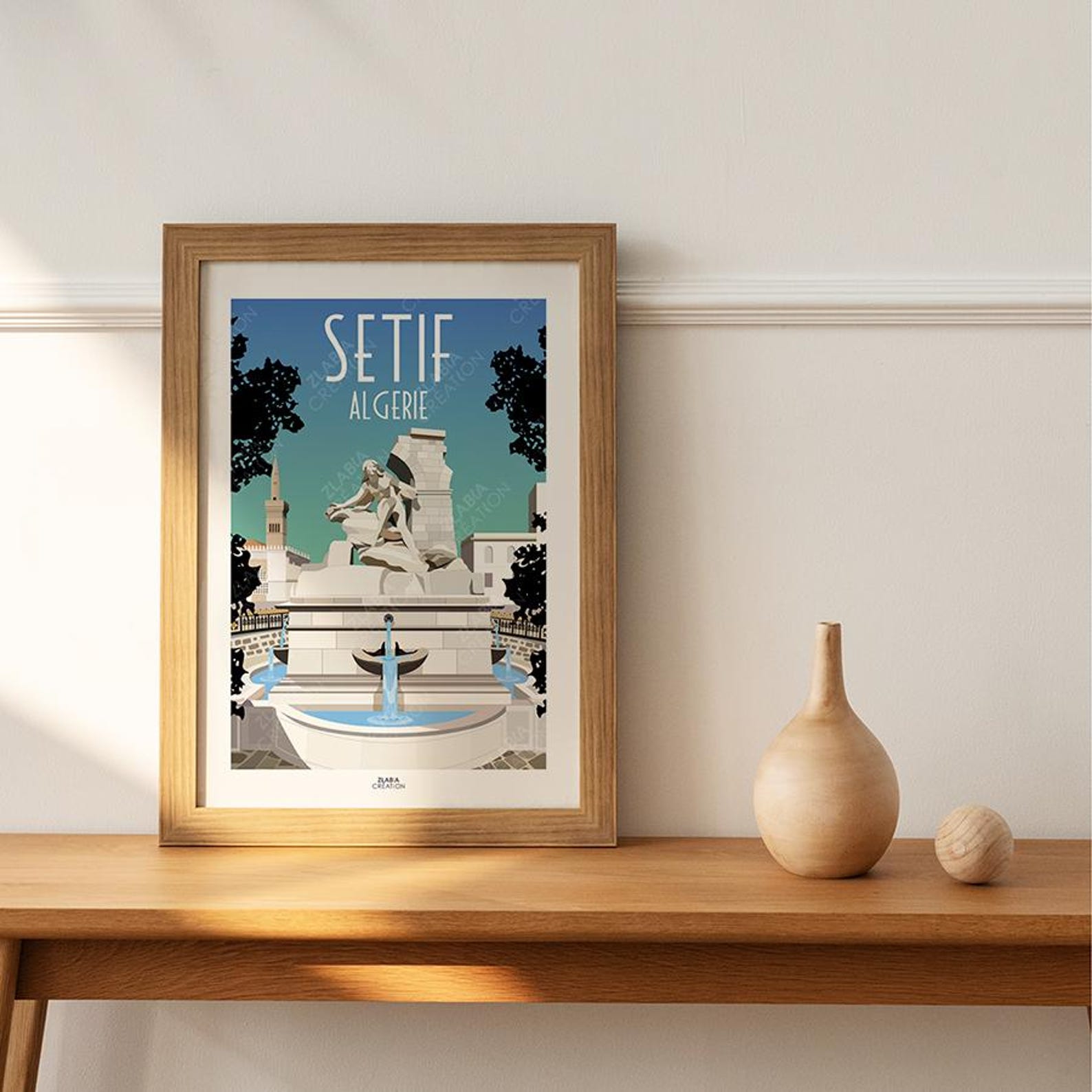 Algeria Poster, Setif Poster, Home Decor, Wall Art Algeria Ain El ...