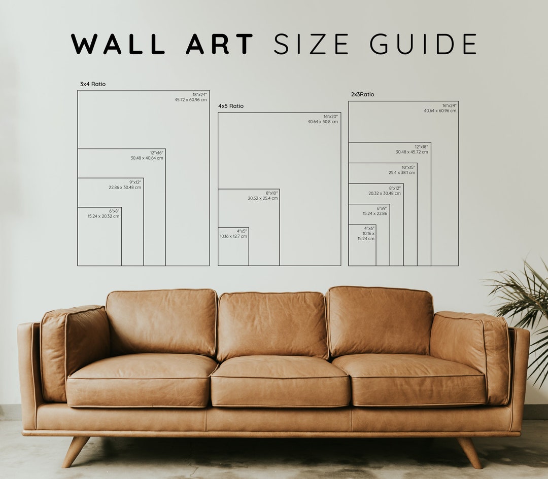 Wall Art and Printables Size Guide, Including Most Popular Frame Sizes ...