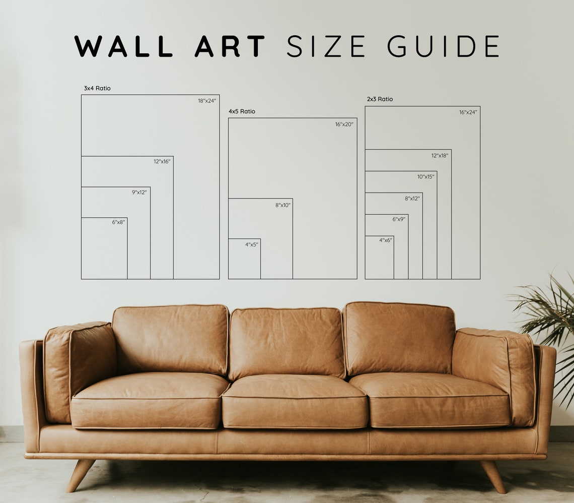 Wall Art and Printables Size Guide, Including Most Popular Frame Sizes ...