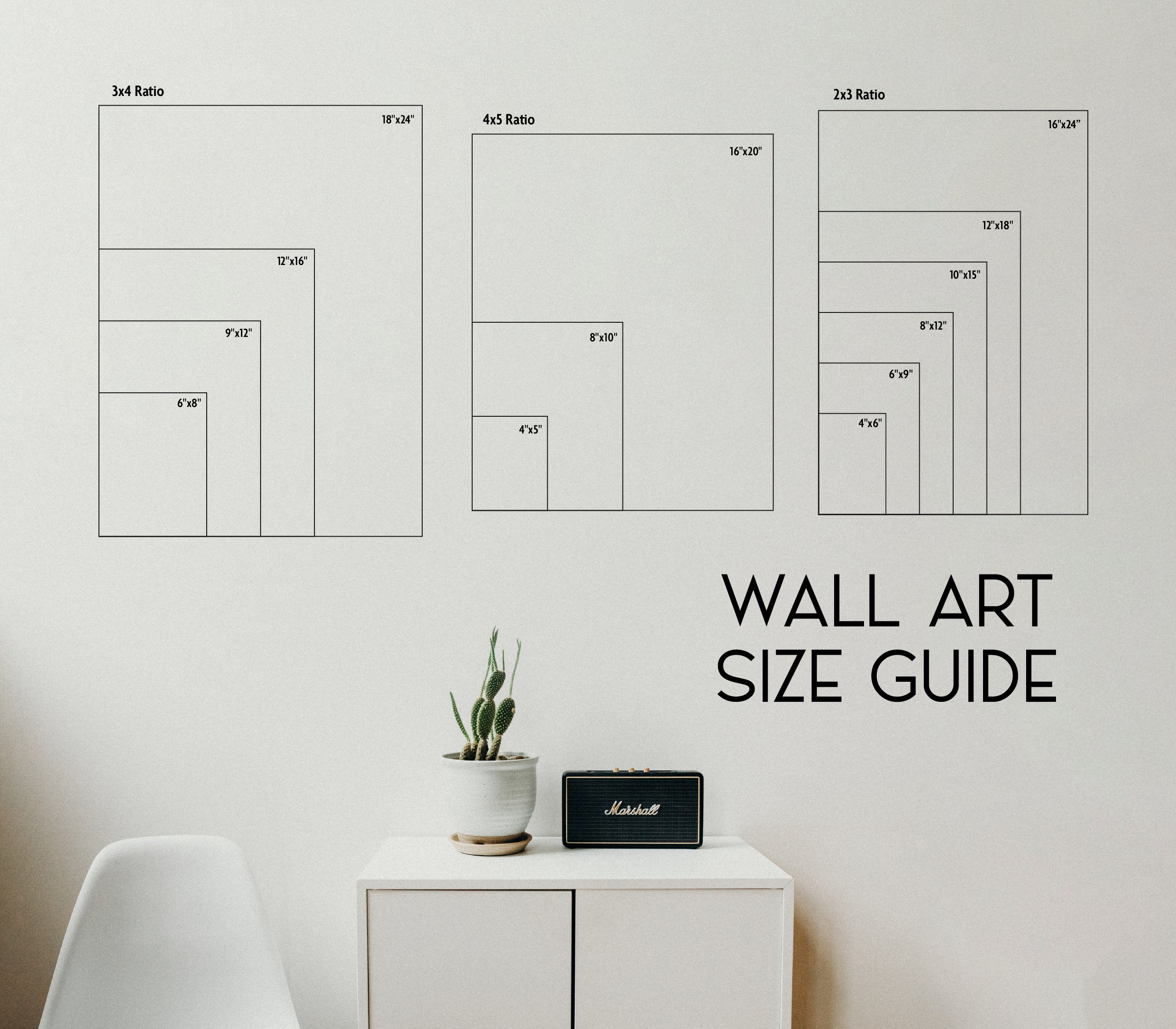 Popular Wall Art Sizes - Etsy