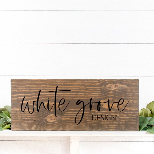 Stained Wood Sign Mockup 8x18 | Wood Sign Mockup | Wood Sign | Farmhouse Mockup | Flat Lay | Styled Product Stock Photography