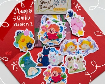 Pegatinas de la serie de personajes mixtos de Studio Ghibli Spirit Buddies / Versión 2