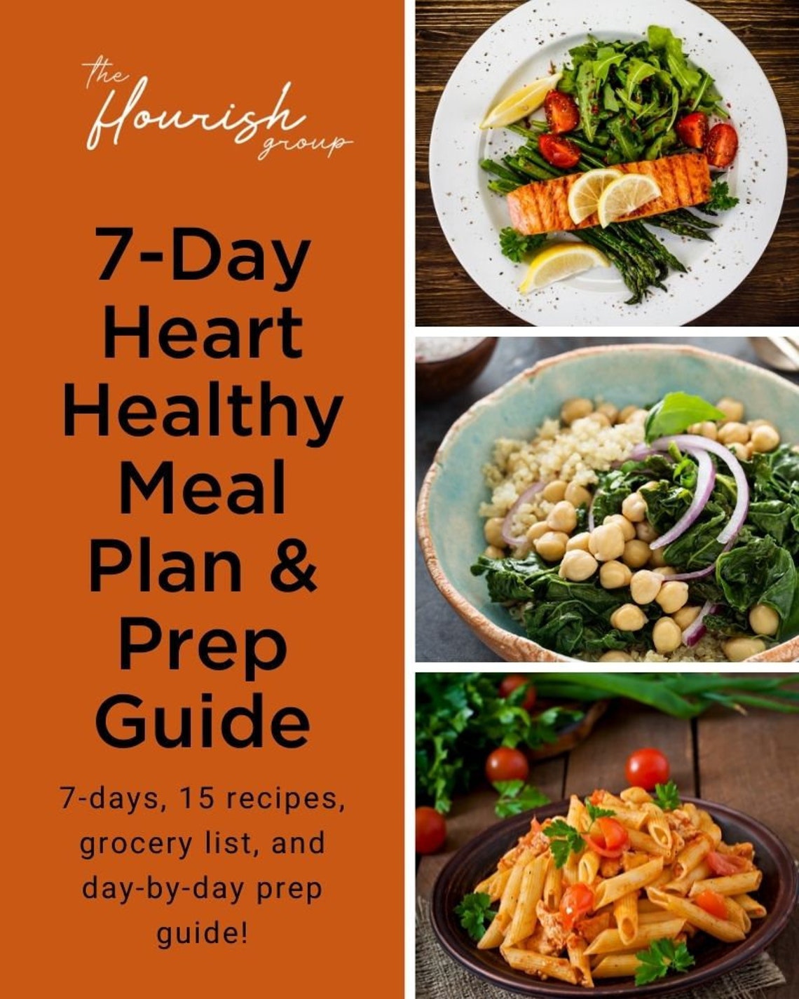 7-Day Heart Health Meal Plan with Prep Guide. 15 recipes | Etsy