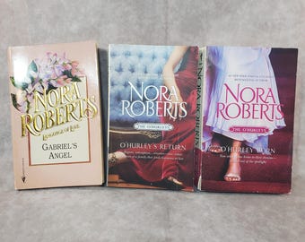Nora Roberts 3-Book Romantic Suspense Lot | The Obsession, Angels Fall, Hidden Heart | Vintage Paperback Gift Set