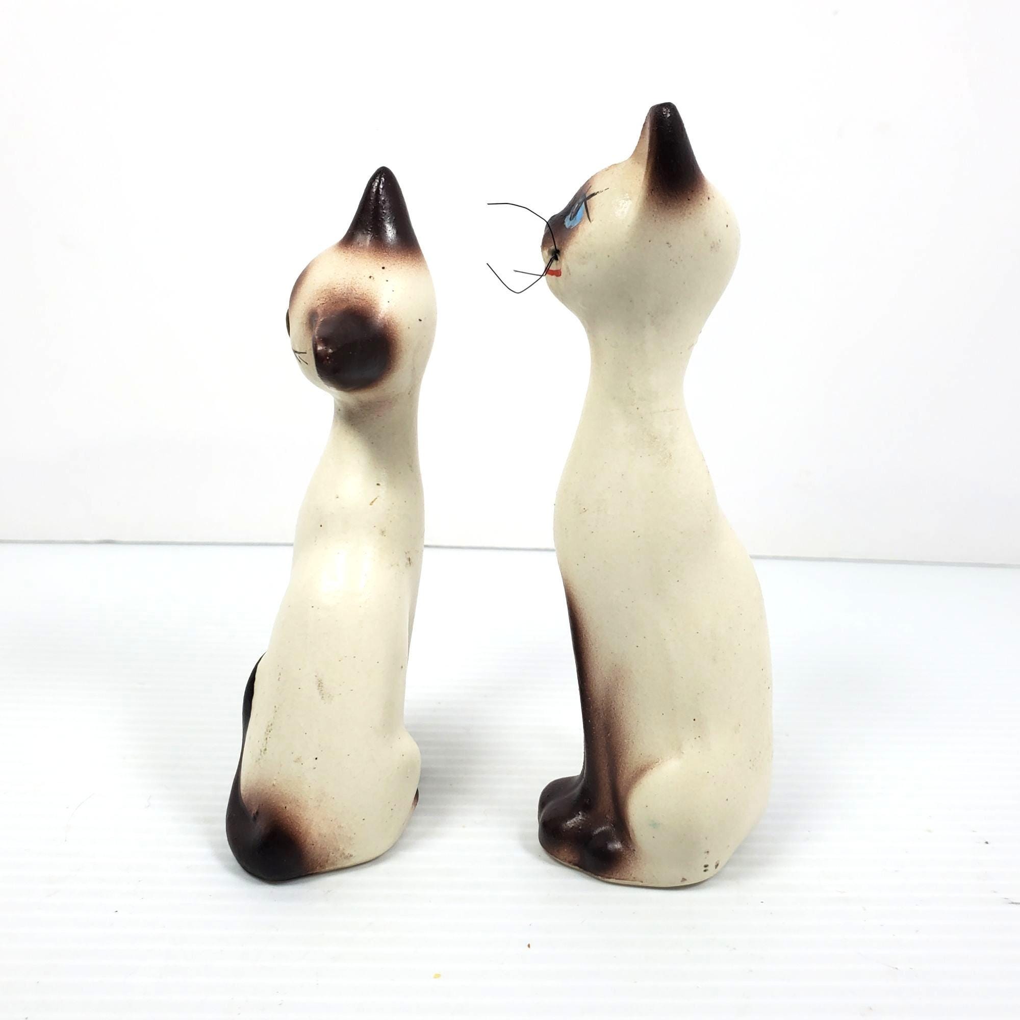 Vintage 1950s Siamese Cat Figurines 6