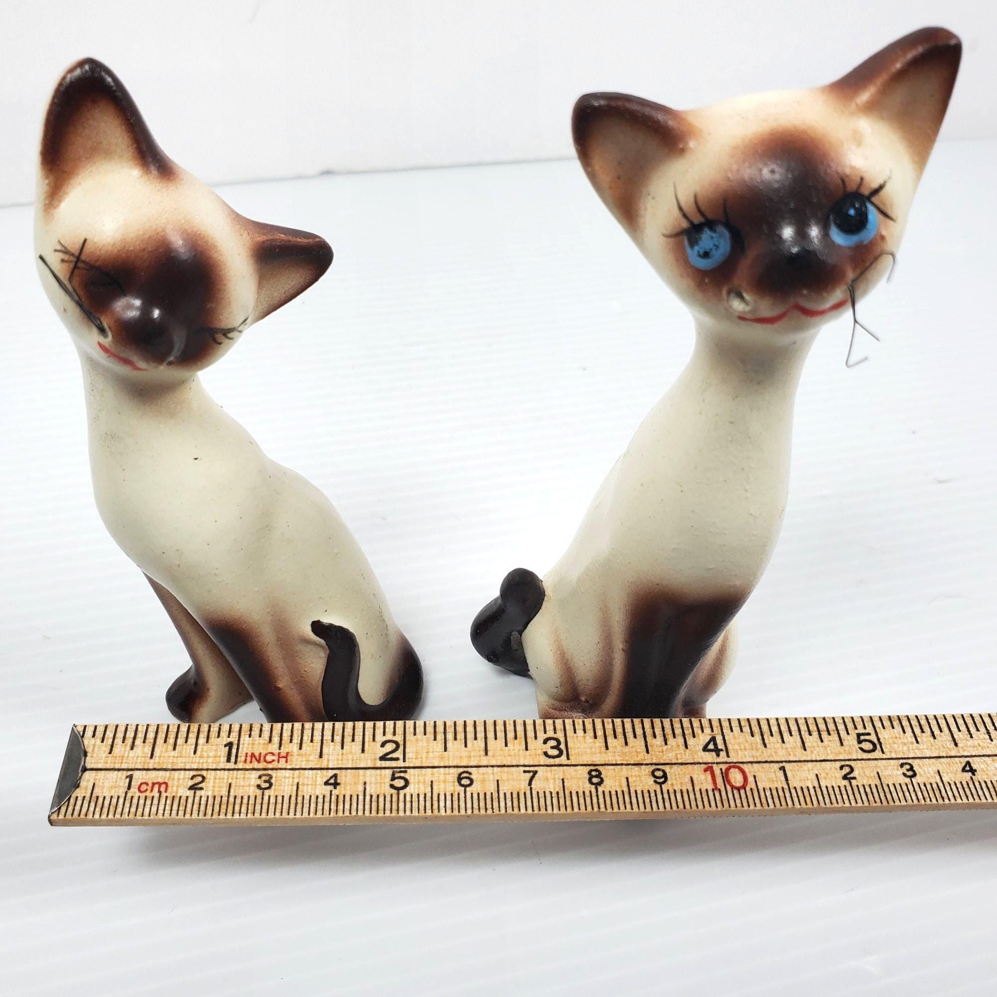 Vintage 1950s Siamese Cat Figurines 6