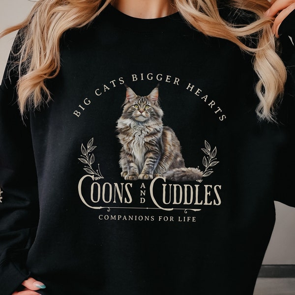 Maine Coon Sweatshirt,  Custom Mainecoon Cat Lover Gift, Mainecoone Sweater, Coone Cat Gift,Maine Coon Cat Gift, Main Coon Cat Lover Shirt