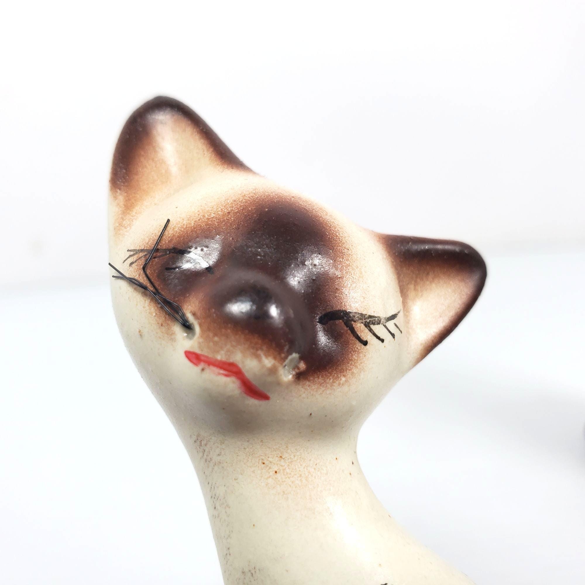 Vintage 1950s Siamese Cat Figurines 6