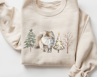 Persian Cat Sweatshirt, Shirazi Cat Sweater, Persian Parent Apparel, Gift for Cat Lover, Persian Cat Gift Shirt, Persian Lover Owner Present