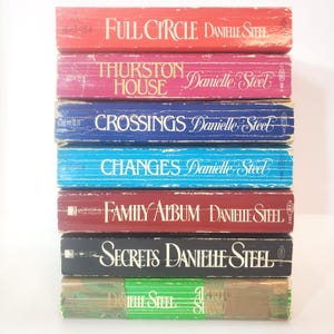 Danielle Steel Vintage Paperback Book Set 6 Romance Novels 1970s Classic Womens Fiction Collector Gift Bundle for Book Lovers
