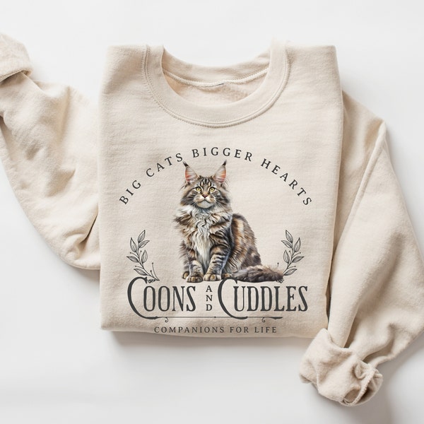Maine Coon Sweatshirt,  Custom Mainecoon Cat Lover Gift, Mainecoone Sweater, Coone Cat Gift,Maine Coon Cat Gift, Main Coon Cat Lover Shirt