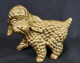 Brass Poodle Figurine Vintage French Poodle Decor Mid Century Brass Dog Statue Gift for Poodle Mom or Dog Lover