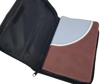 Zondervan Holy Bible Includes Zippered Leather Case – Two-Tone, Padded (9”)