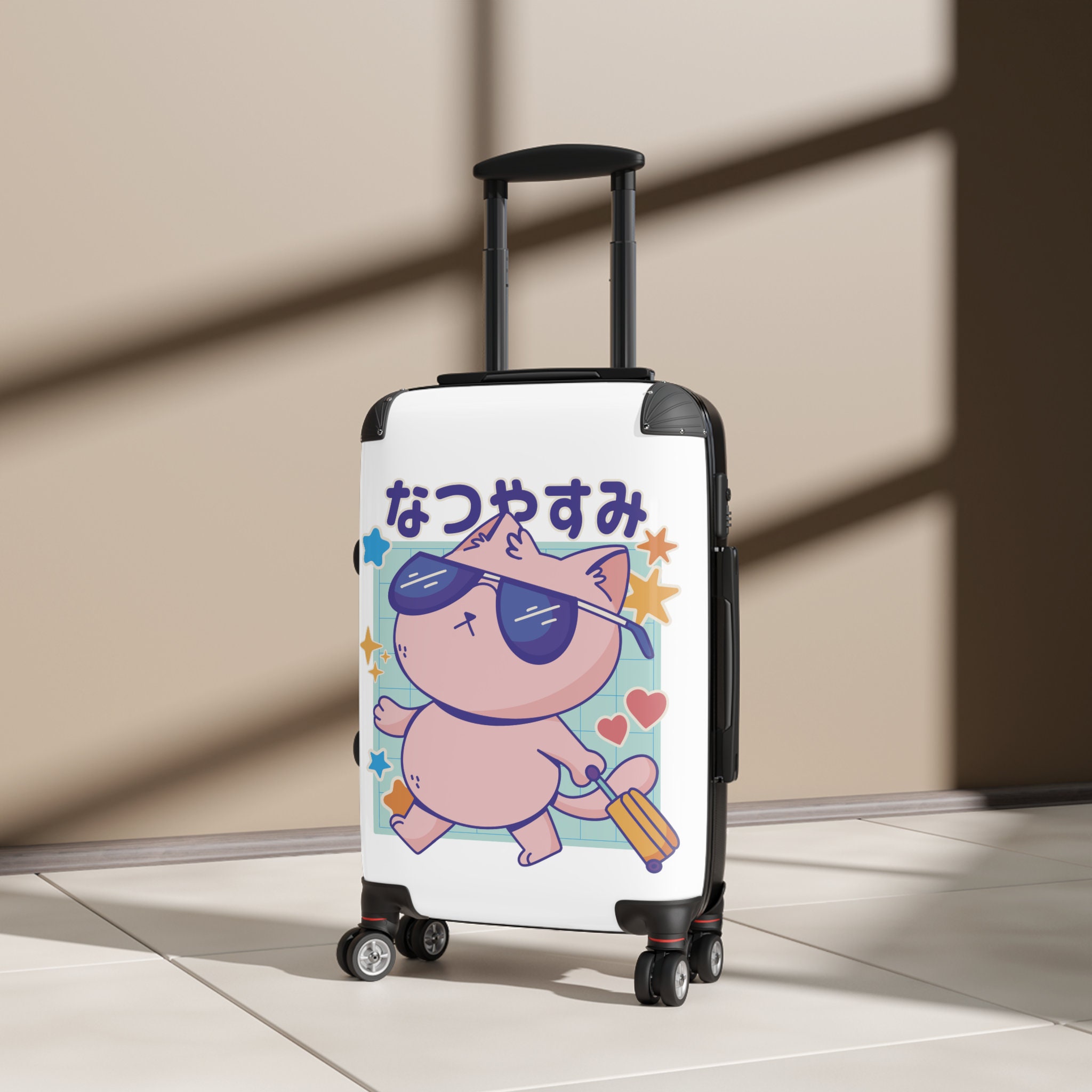 ZORIN Housse De Valise Kawaii Chat Ramen – Protection Bagage 45,7-81,3 Cm, Lavable, Élastique, Fermeture Éclair Double, Design Anime Mignon