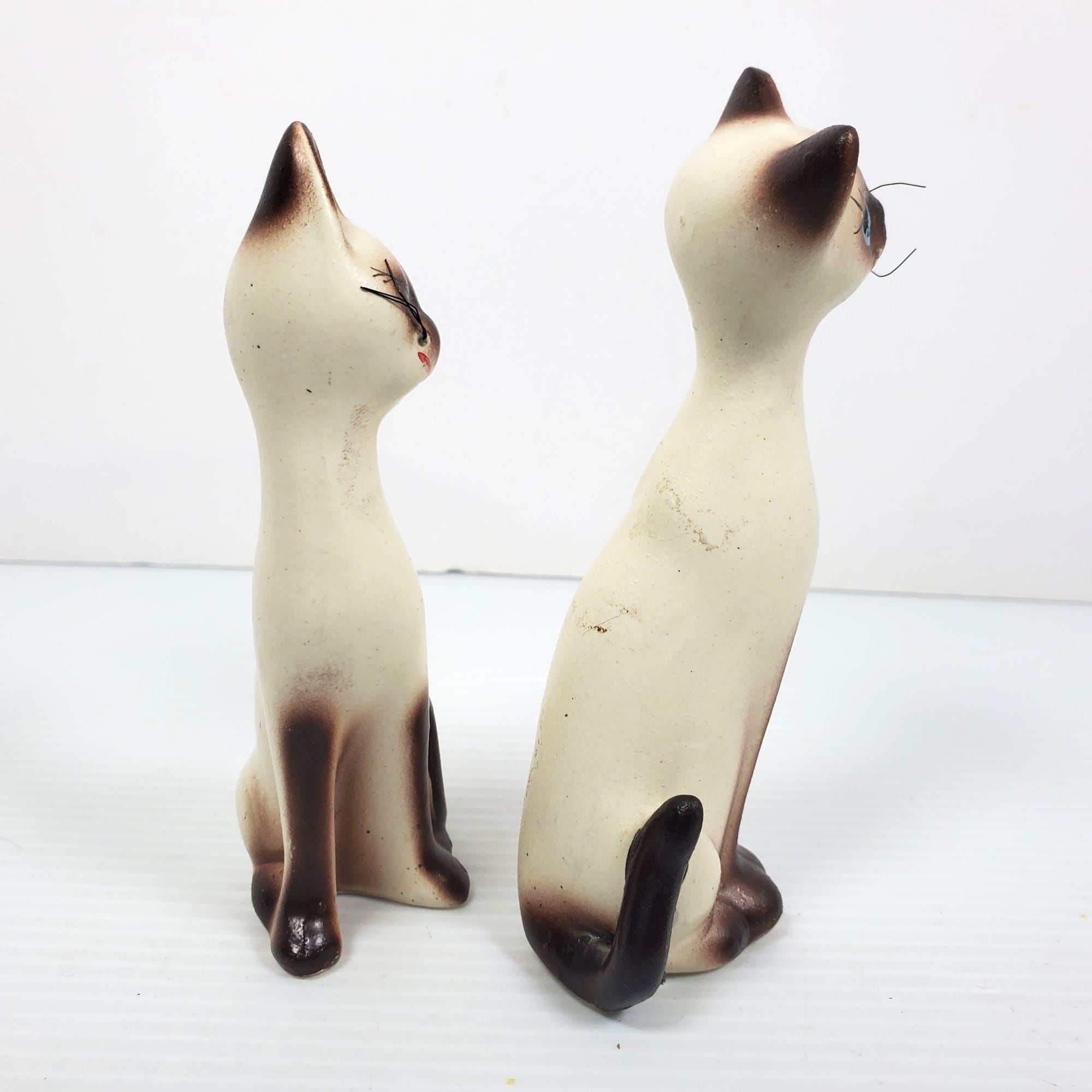 Vintage 1950s Siamese Cat Figurines 6