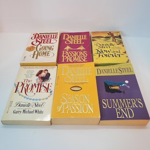 Danielle Steel Vintage Paperback Book Set of 6 1970s Romance Novels Classic Womens Fiction Collector Gift Bundle for Book Lovers