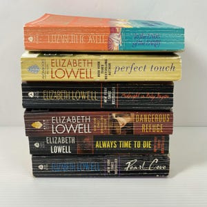 Elizabeth Lowell Romance Book Lot of 3 – Desert Rain, Warrior, Beautiful Dreamer – Vintage Style Mass Market Paperbacks