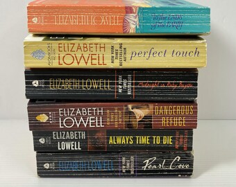 Elizabeth Lowell Romance Book Lot of 3 – Desert Rain, Warrior, Beautiful Dreamer – Vintage Style Mass Market Paperbacks