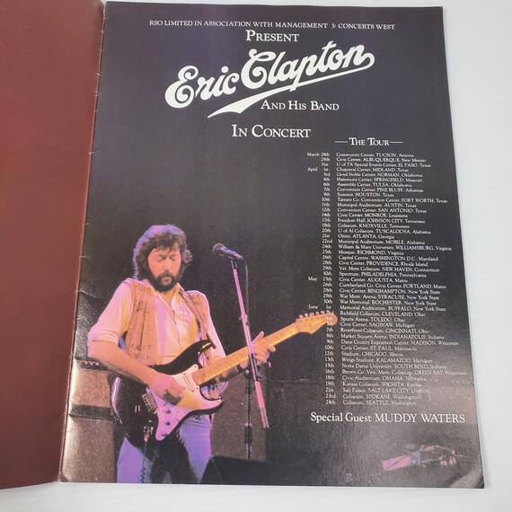 VTG Eric Clapton 1979 Tour Program W/ Muddy Waters | Official