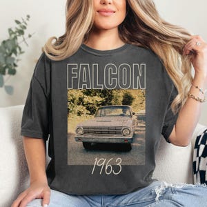 1963 Ford Falcon Retro Graphic Tee Classic Car Shirt Customizable Vintage Auto T Shirt Car Show Apparel Gift for Car Lovers Enthusiast