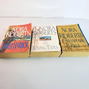 Nora Roberts Chesapeake Bay Book Set Vintage Romance Bundle Cottagecore Coastal Novels Beach House Reads Paperback Trilogy Lot