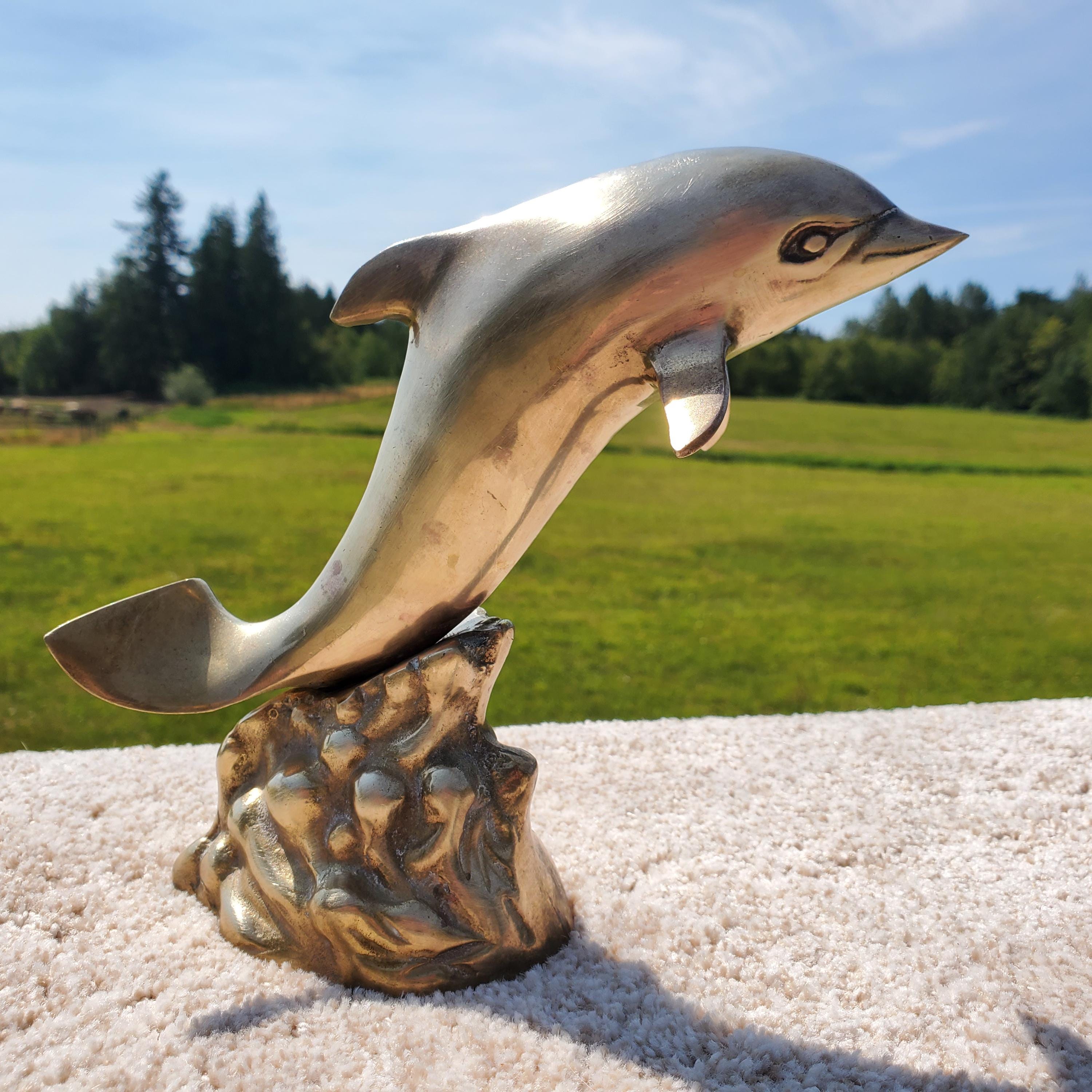 人魚とイルカの置物 インテリア アンティーク オブジェ 彫刻 2025年