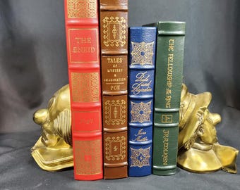 VTG PM Craftsman Clown Bookends Set Happy & Sad Brass Tone Cast