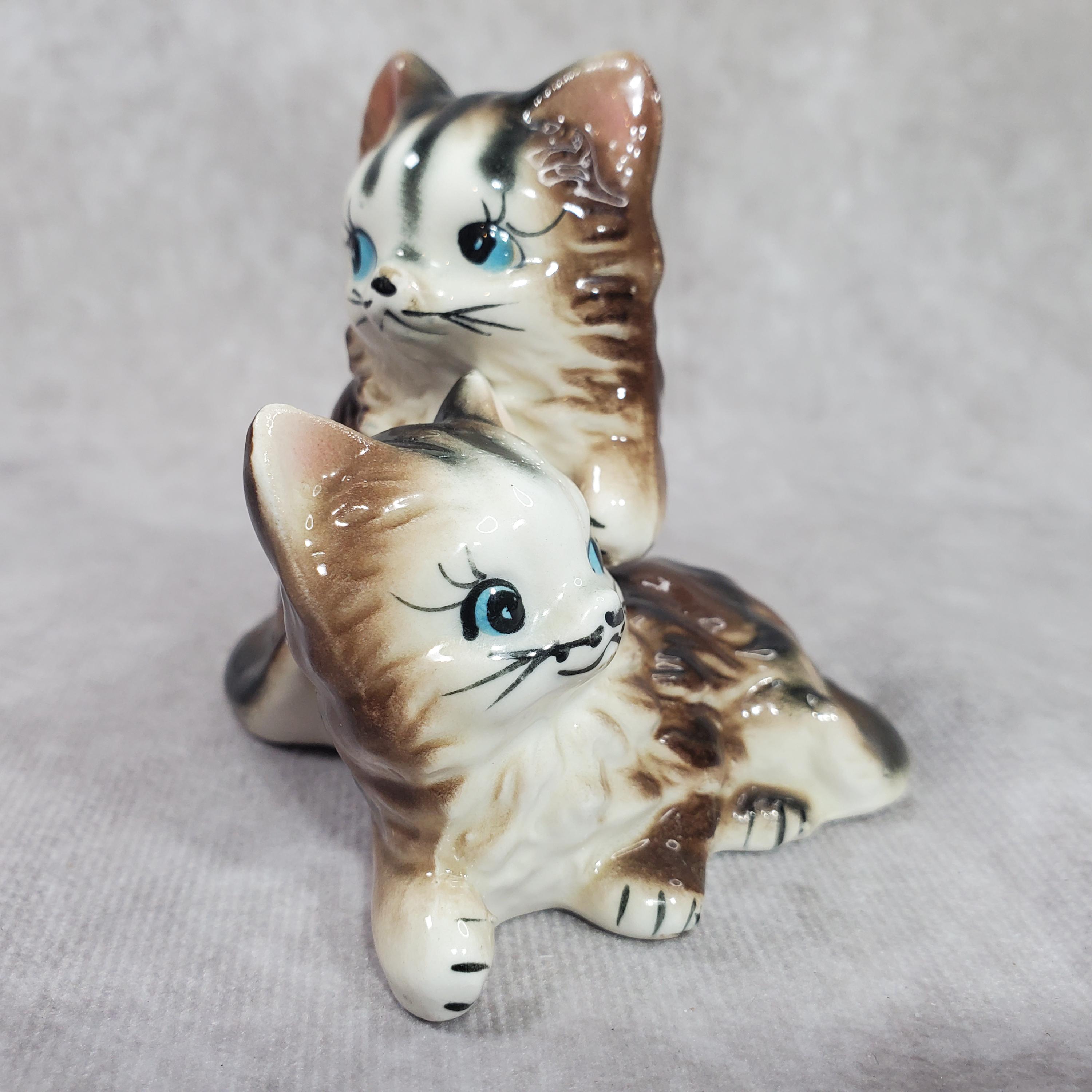 ビンテージ Enesco製 Big eye Cat 置物 陶器 猫 ねこ Vintage 1960's Japan Enesco Ceramic Keene Big Eyed Cat