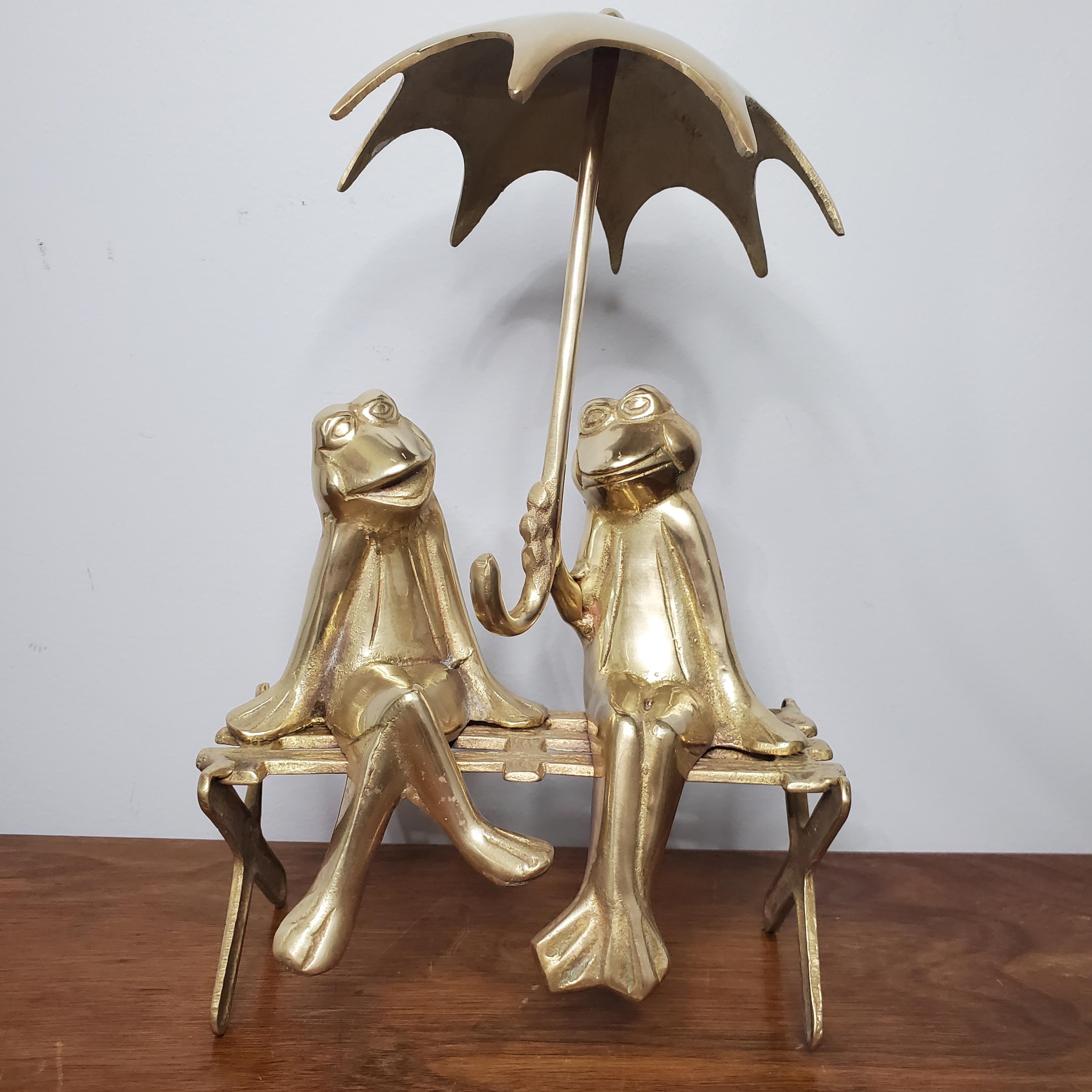 PRETYZOOM Statue Grenouille Laiton Doré – Ornement Table Et Jardin 3,5 Cm – Décor Élégant Et Symbolique