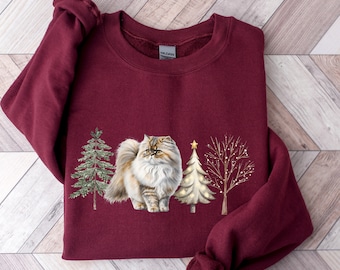 Persian Cat Sweatshirt, Shirazi Cat Sweater, Persian Parent Apparel, Gift for Cat Lover, Persian Cat Gift Shirt, Persian Lover Owner Present