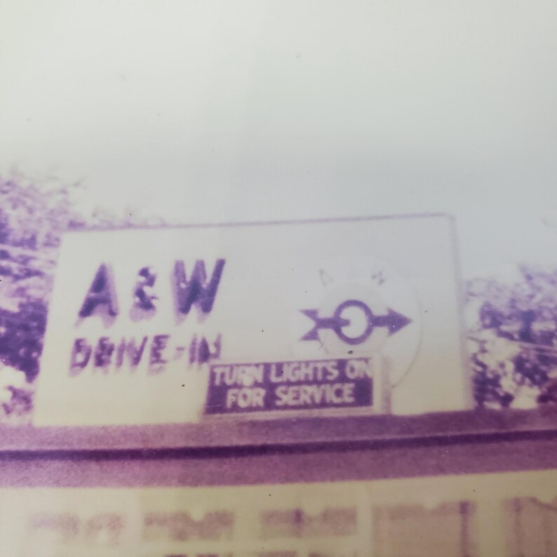 Vintage 1960s A&W Drive-in Restaurant Exterior Photo 5x7 Black Frame ...
