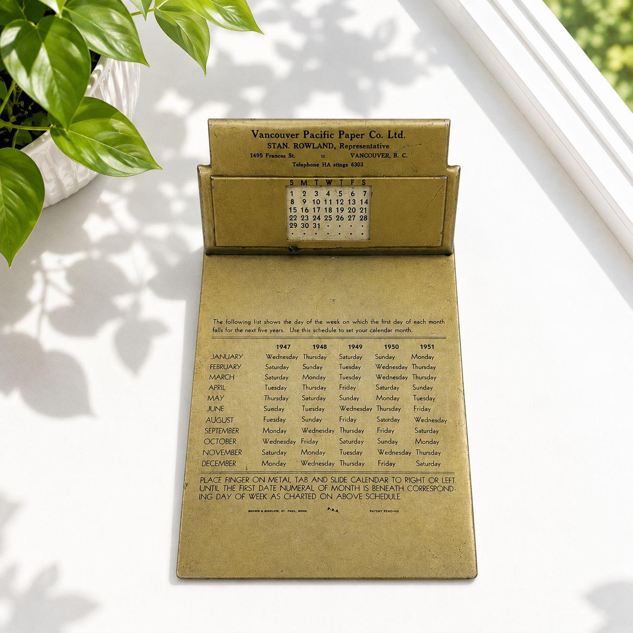 Vintage 1947 calendar - Etsy 日本