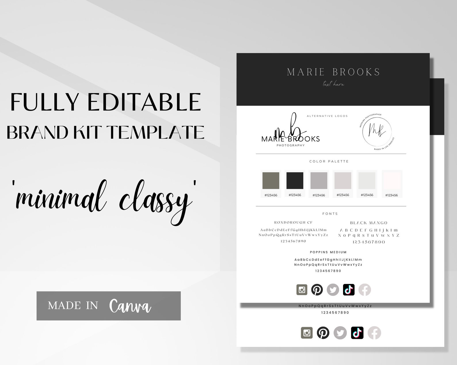 Editable Mini Brand Kit Template Canva Brand Board Template Etsy Editable Mini Brand Kit Template Canva Brand Board Template Etsy