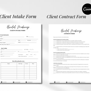 Bridal Makeup Forms - Editable Bridal Makeup Templates, Printable ...