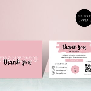 Bewerkbare dank u kaart, dank u ECARD, dank u kaart Canva, digitale bewerkbare dank u voor de bestelling kaart Klantenservice