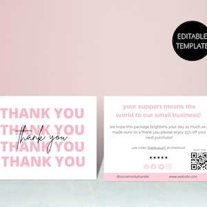 QRコードサンキュー、サンキューECARD、サンキューカードCanva、デジタル編集可能な注文ありがとうカード、カスタマーケアサービス