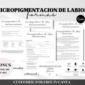 Español Spanish Formes de fard à joues - Modèles modifiables de consentement pour un fard à joues, consultation sur le fard à joues, carte de soin après le fard à joues