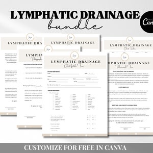 Formulaires de drainage lymphatique - Modèles modifiables de drainage lymphatique, Consultation de drainage lymphatique, Formulaire d'esthéticienne, Formulaire de drainage lymphatique