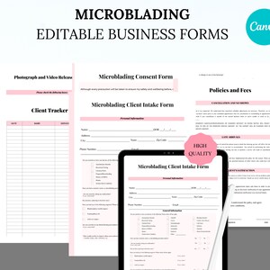 Microblading Forms Microblading Intake Forms Microblading Consent Form ...